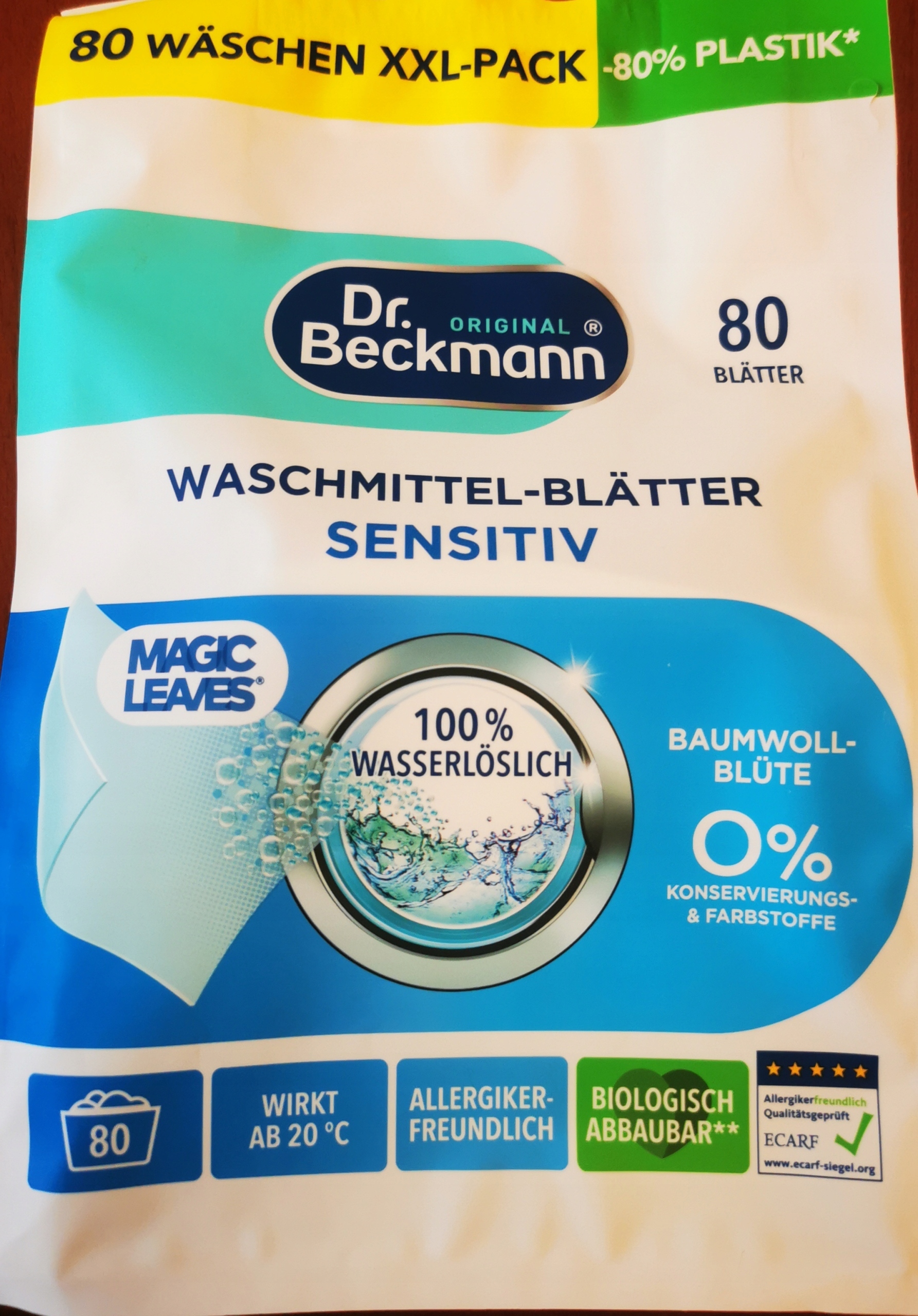 Levně Dr. Beckmann Ubrousky Na Praní Sensitiv 80 Ks Dovoz z Rakouska.