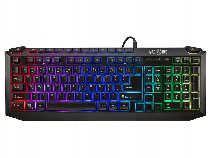 Klawiatura Mad Dog GK700 membranowa czarna z podświetleniem RGB USB Arabic
