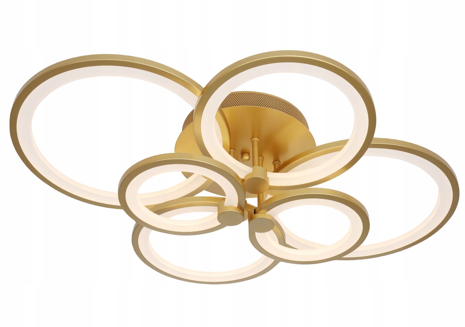 Lampa Sufit Ring Plafon okrąg żyrandol Led Pilot Koła Złota