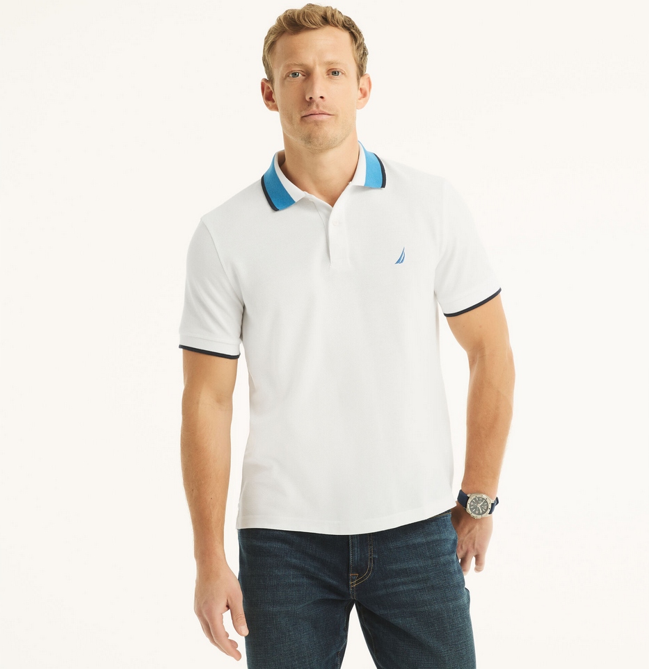 Nautica pánské polo tričko Sustainably Polo bílé L