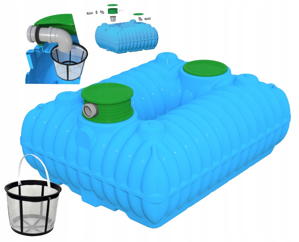 Atestovaný podzemní zásobník na dešťovou vodu Bolt 3.0 3000 l, filtr na vodu