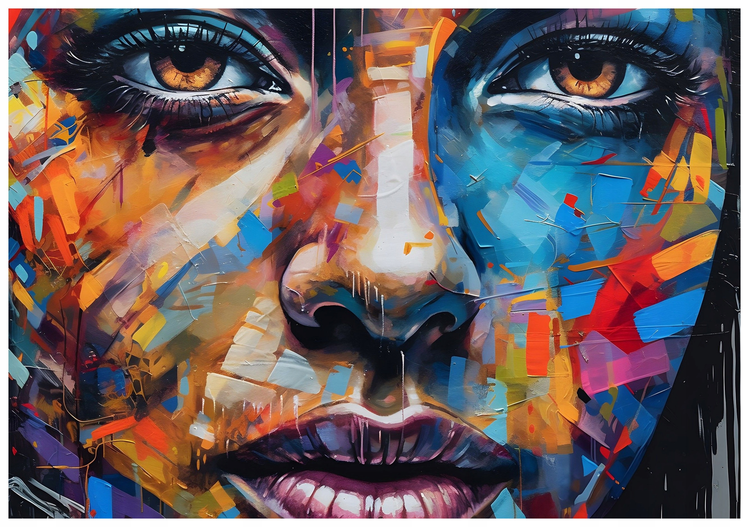 Fototapeta Abstraktní portrét ženy 416x290 Výrazné barvy lepidlo