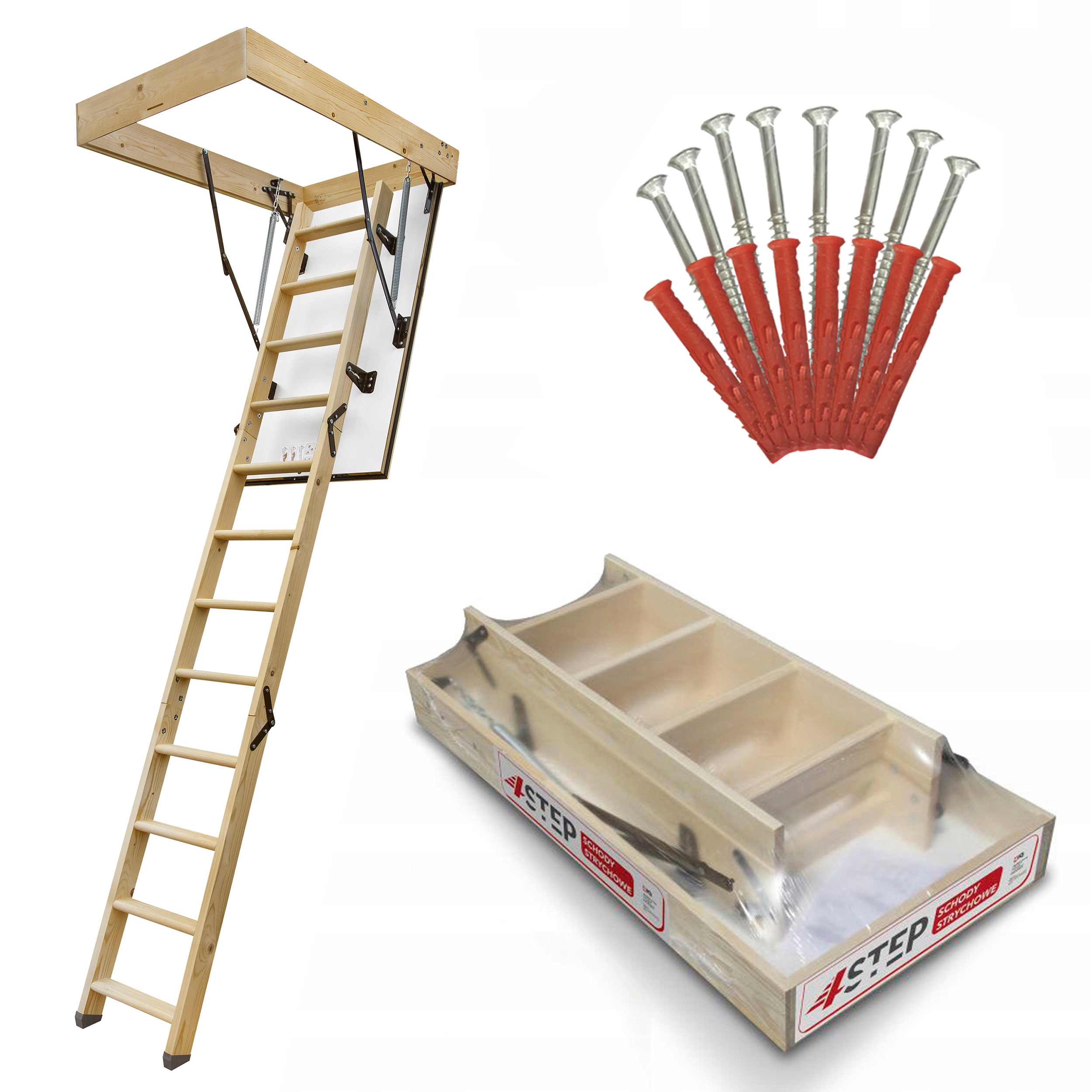 Půdní schody 4STEP Greenline Výlez 110x60 35 mm 1,05 W/m2K Šrouby Bonus