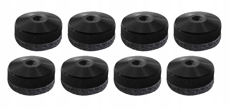 Podkładka pod kolec głośnikowy podstawka anodowana czarna P3 8szt.