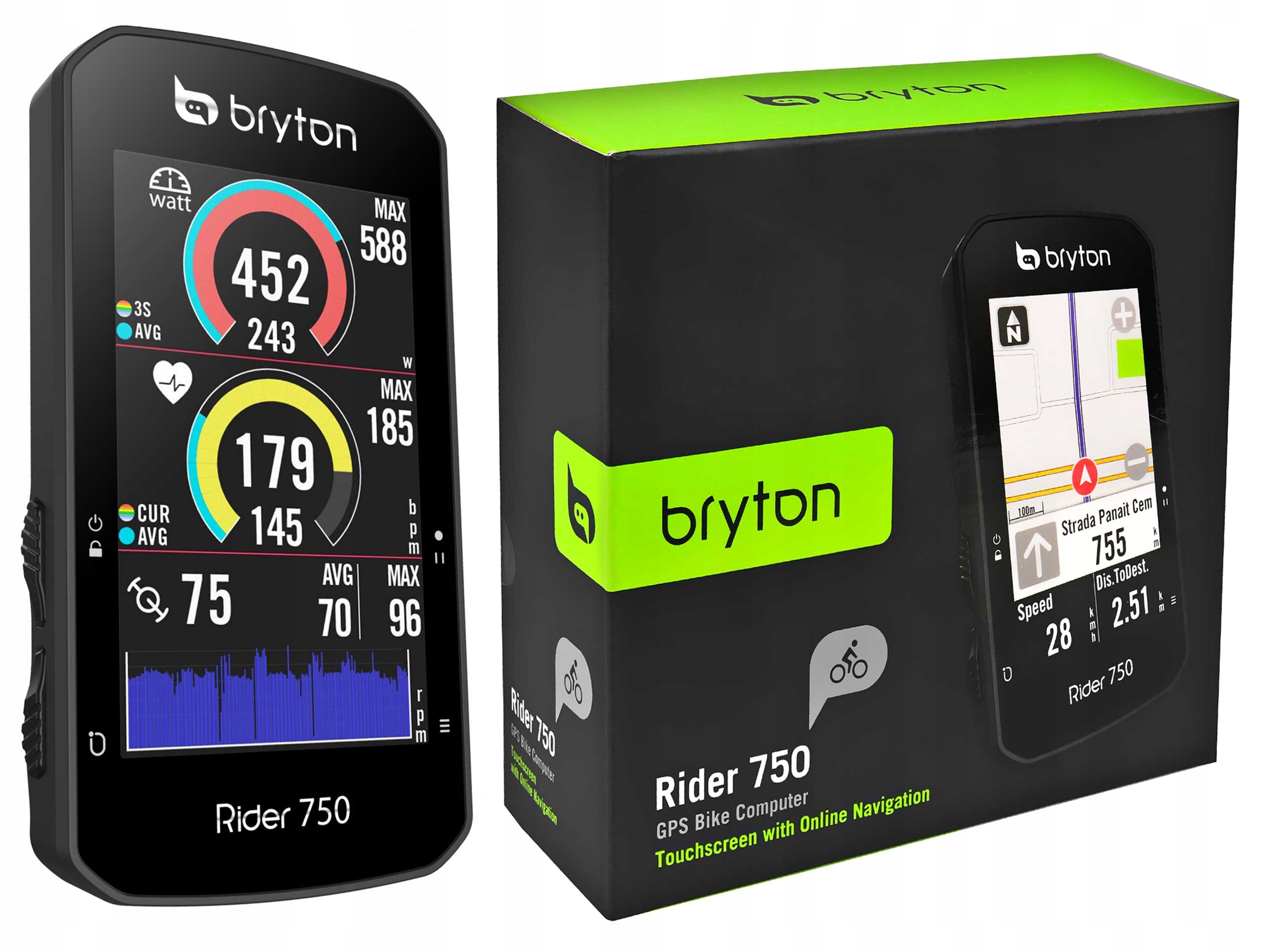 Navigační Počítadlo Počítač Gps Bryton Rider 750E