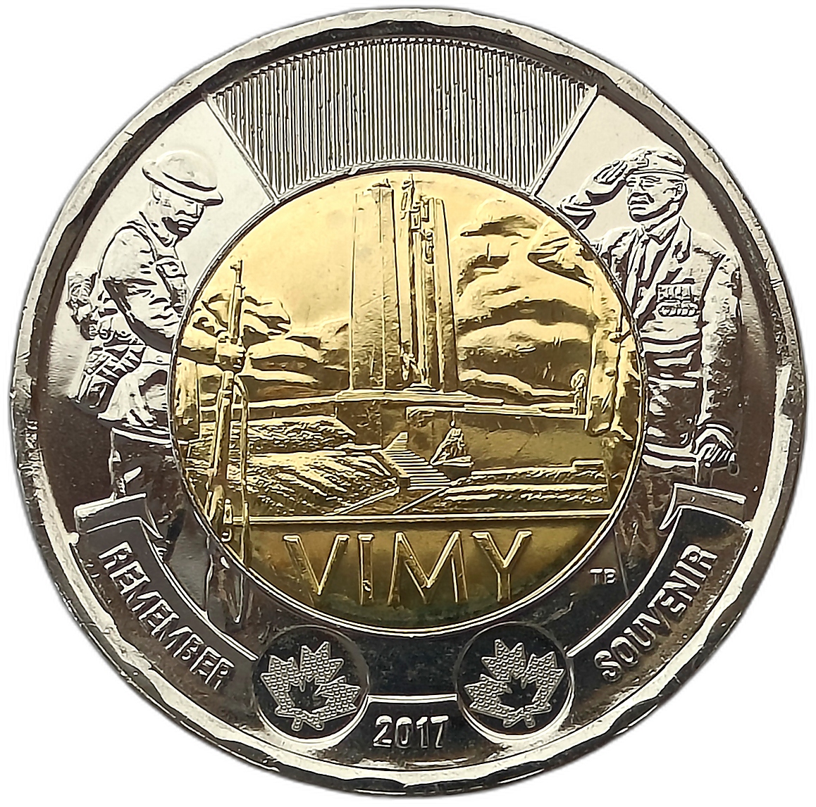 KANADA 2 DOLLARS 2017 BITWA POD VIMY RIDGE BIMETAL OKOLICZNOŚCIOWA MENNICZA