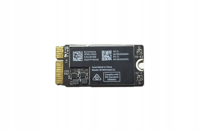 Wifi Bt Karta Pro Apple Macbook Air 11" A1466 653-0023