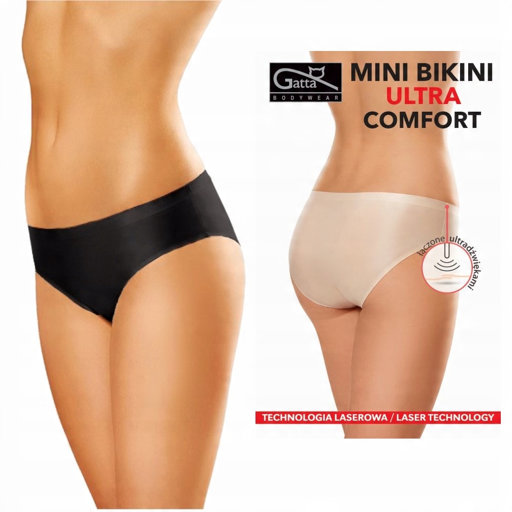 

Bezszwowe Figi Mini Bikini Ultra Gatta Czarny r.S