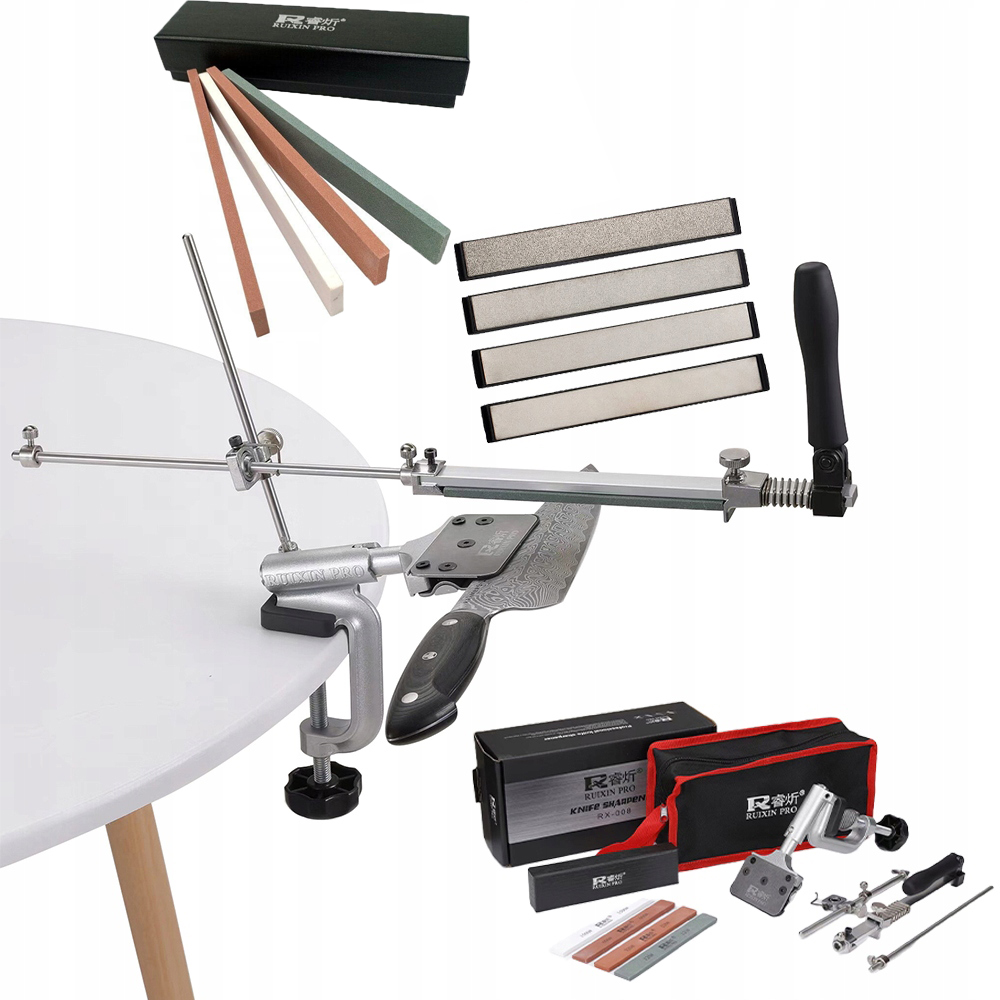 Profesjonalna Ostrzałka Do Noży Osełka Kamienna I Diamentowa Zestaw Pro