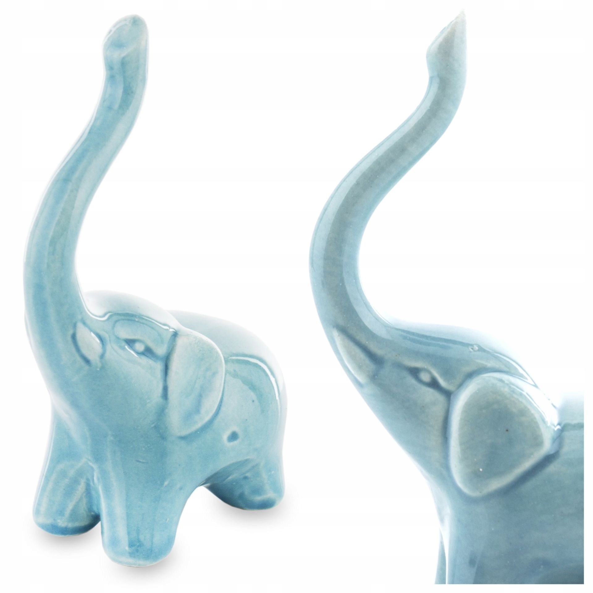 

Figurka Dekoracja Ceramiczna Niebieski Słoń 10X7cm