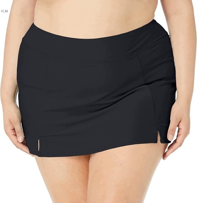 Maxine Of Hollywood Černé Plavkové Kalhotky Plus Size Hladké 48 7DA