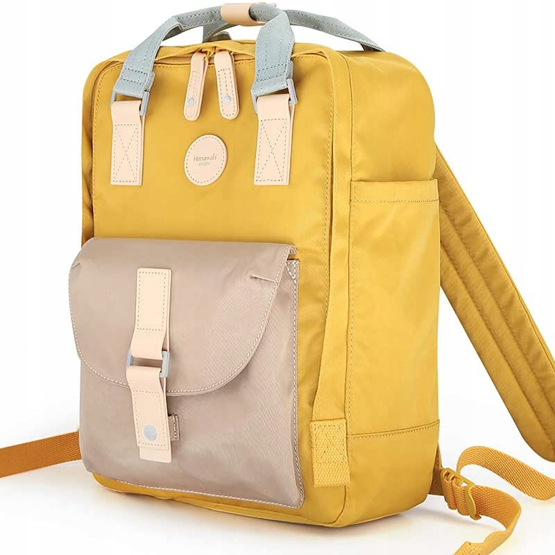 Wro Plecak do samolotu Himawari HM200 na laptopa 13,3 14,1 #08 żółto-kawowy