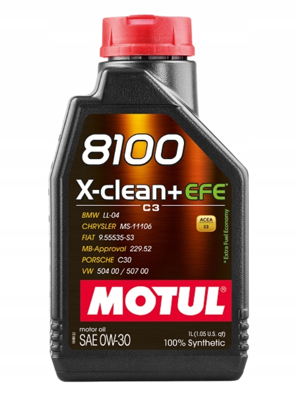 Olej Motul 0W30 1L X-clean+ 8100 Efe C3 504.00 507.00 LL04 Mb 229.52 C30