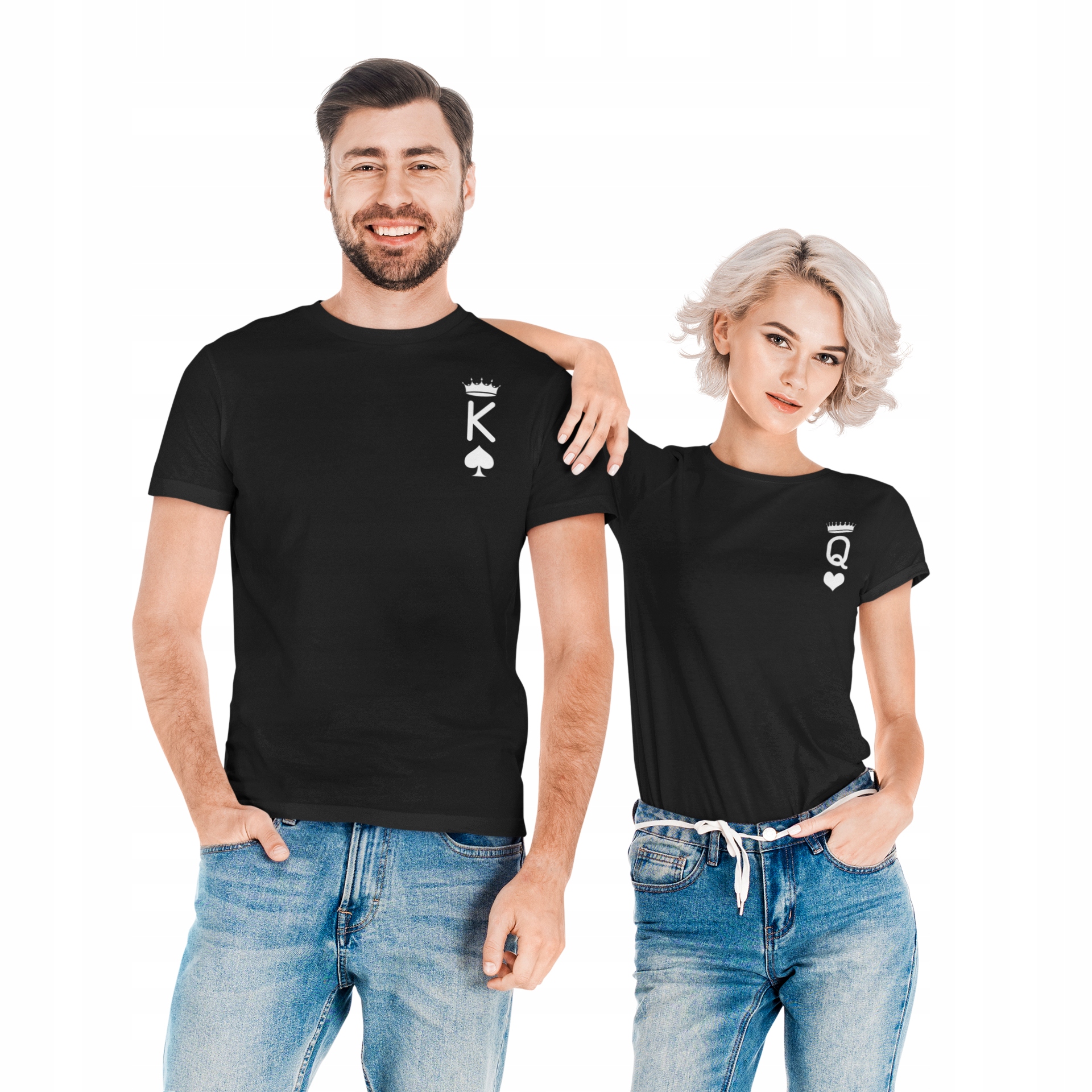 

Zestaw Koszulki Dla Par King Queen Walentynki XL