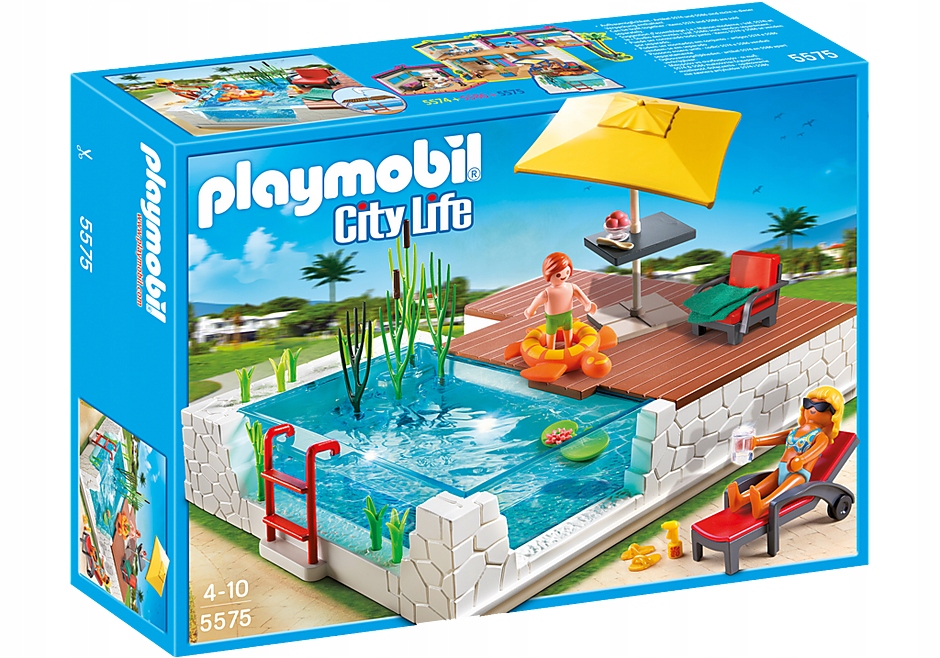 

Playmobil 5575 Basen i taras do dom willa leżaki