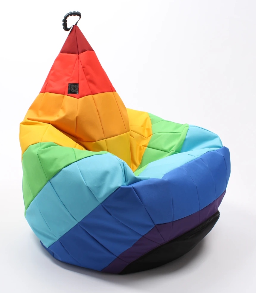Pufa worek siedzisko TIPI PATCHWORK XL tęcza