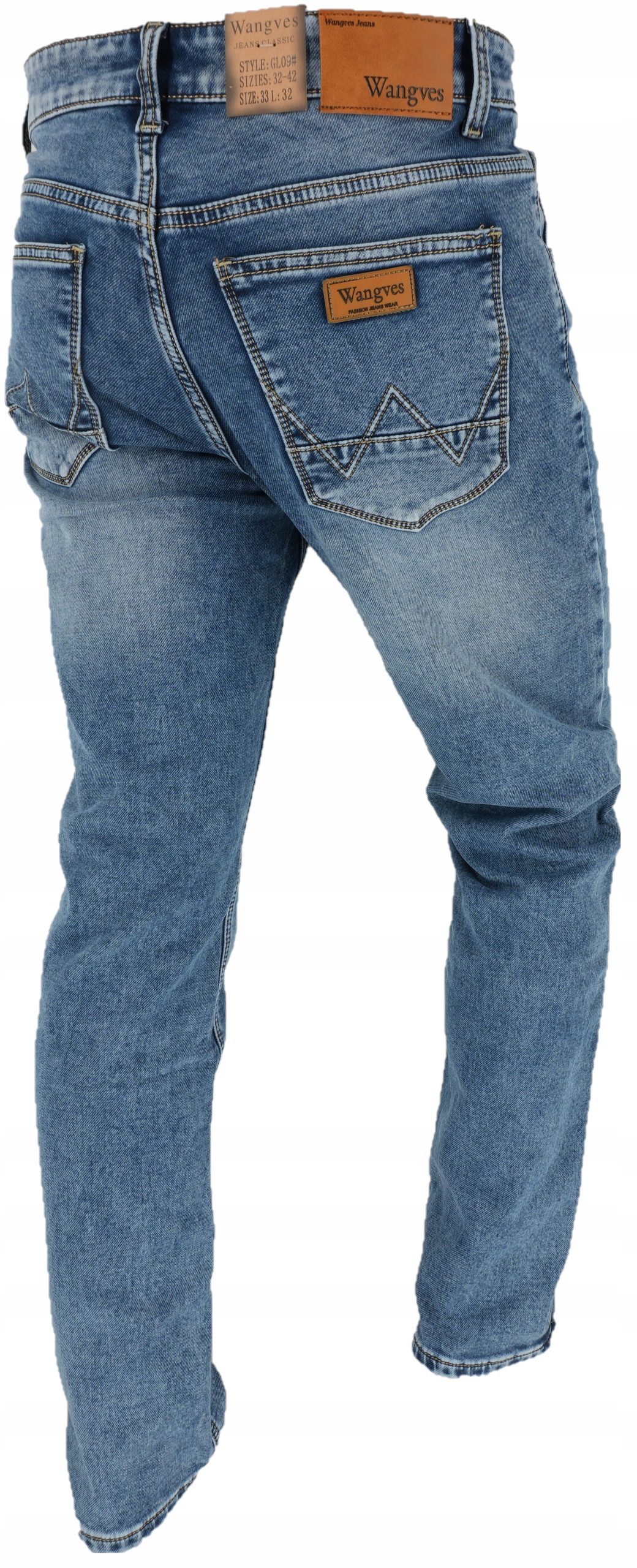 SPODNIE MĘSKIE PROSTA NOGAWKA PRZETARTE JEANSY L32 W32 Marka inna