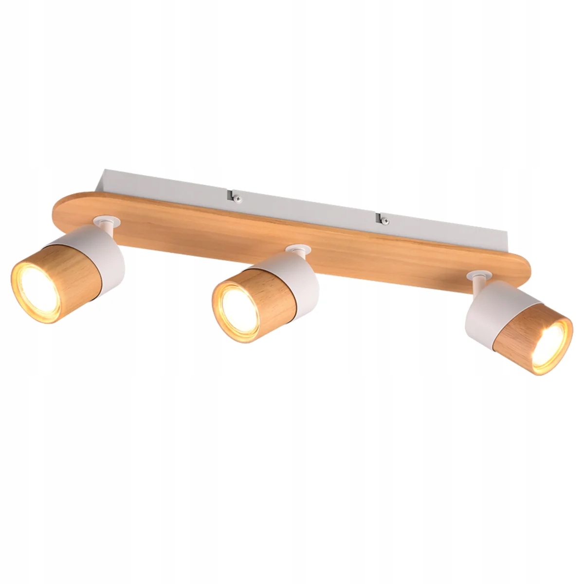 Stropné bodové svietidlo Aruni drevo/ biela Trio