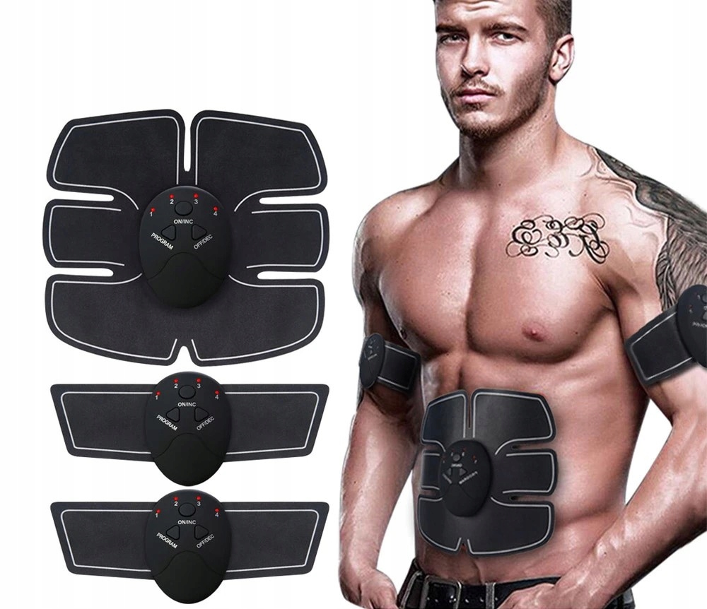 ELEKTROSTYMULATOR STYMULATOR MIĘŚNI BRZUCHA I RAMION EMS 3X