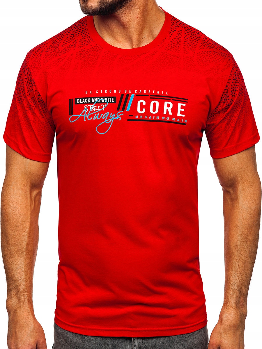 

T-shirt Koszulka Męska Czerwona 14710 Denley_m