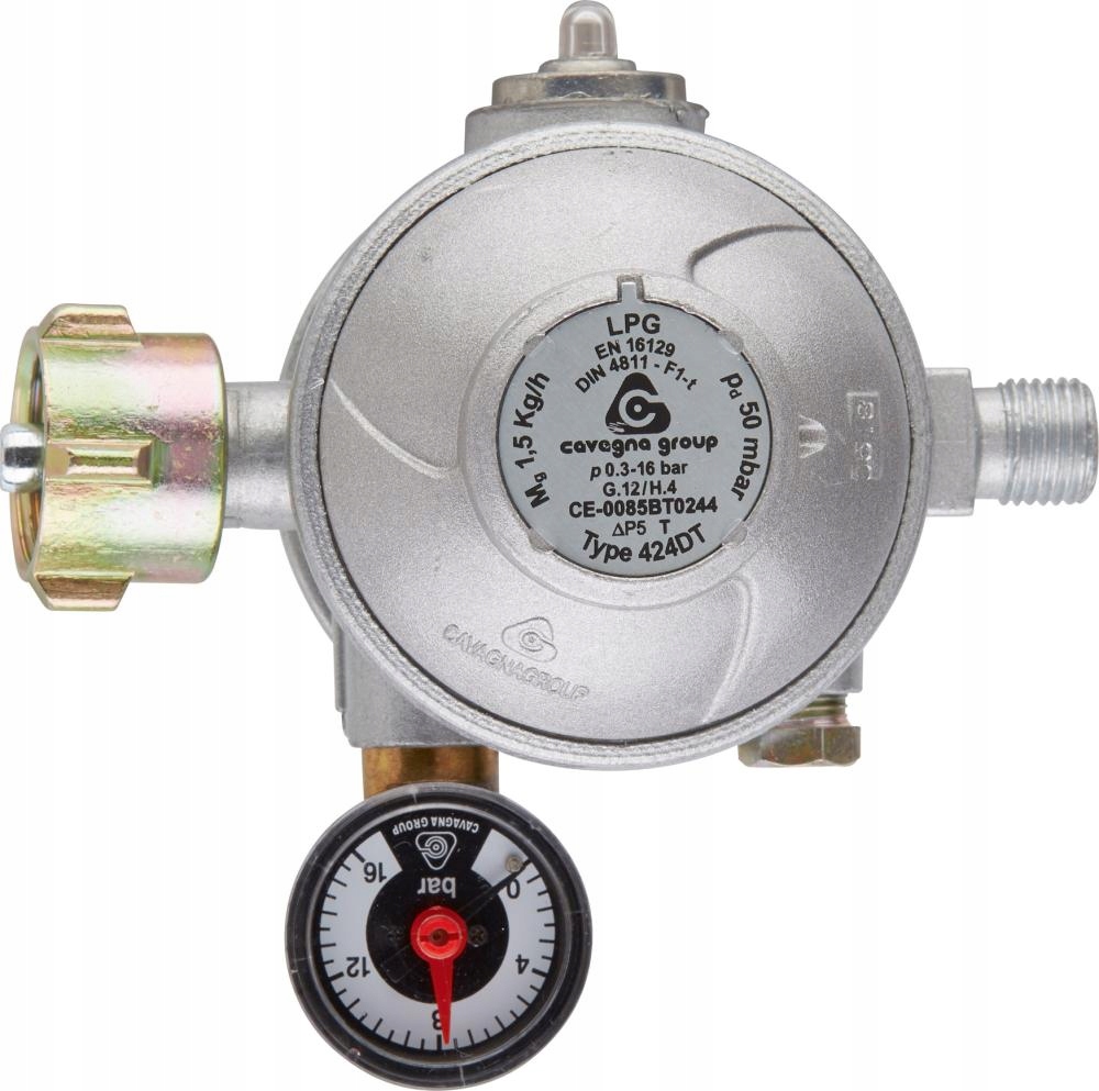Dvojstupňový regulátor GW-t 1,5 kg/h, prípojka Klf x G 1/4" Lh-kn