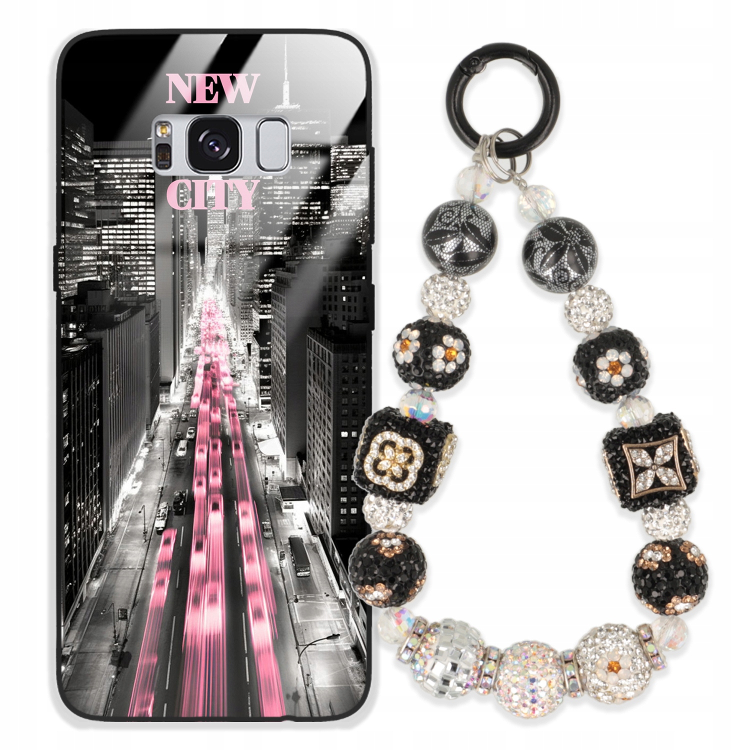 Puzdro Na Samsung S8 Case Glass Kľúčenka Elegantné Prémiový Dizajn Puzdra