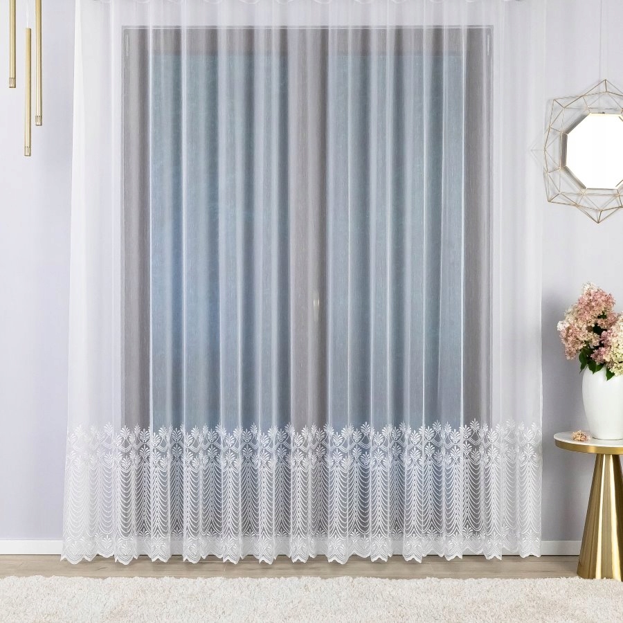 Jemná Hotová Záclona S Páskou Stylová 200X175