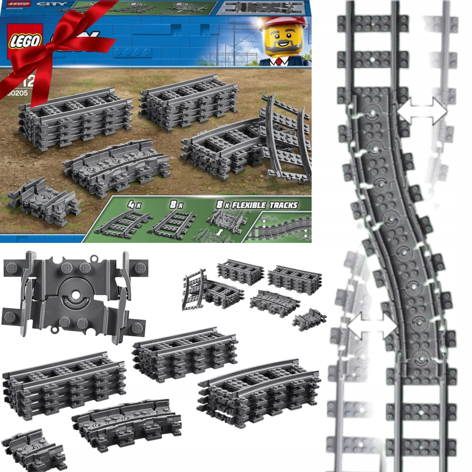 Lego City Tory Kolejowe 60205 Pasuje Do 60337 60198 60470 60197