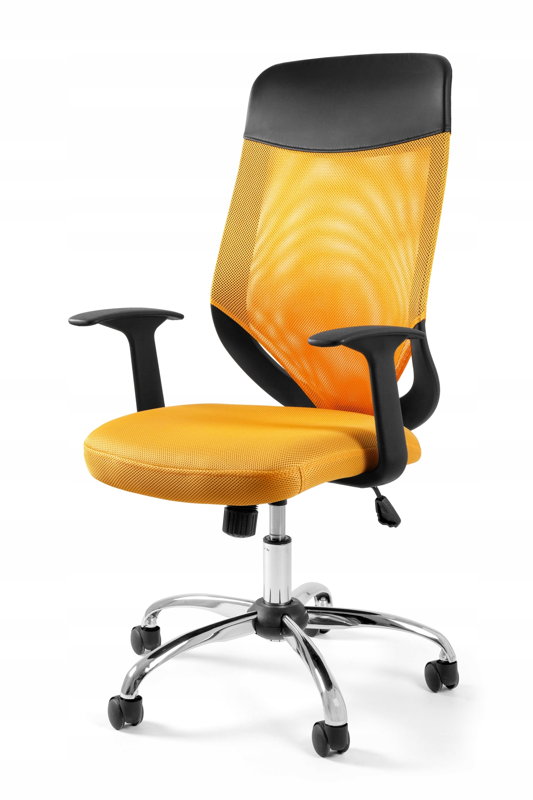 Fotel Biurowy Mobi Plus Żółty Krzesło Obrotowy