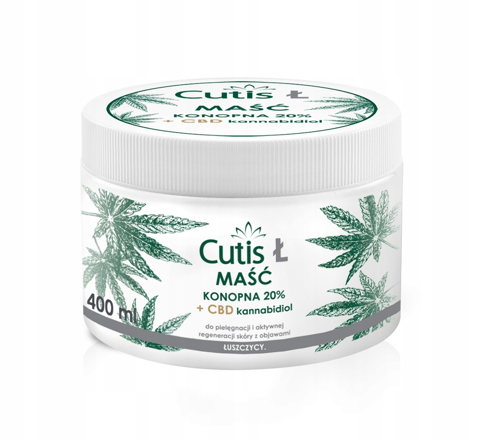 

Cutis Ł Łuszczyca maść konopna 20% 400 ml