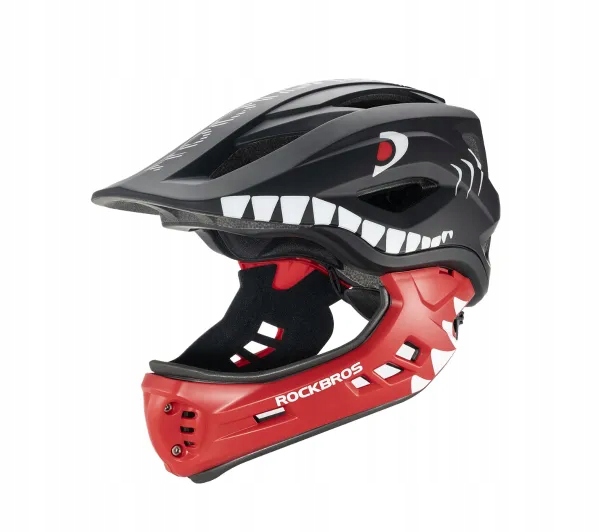 Kask dla dziecka RockBros TT-32005 M Czarno-Czerwony do roweru hulajnogi