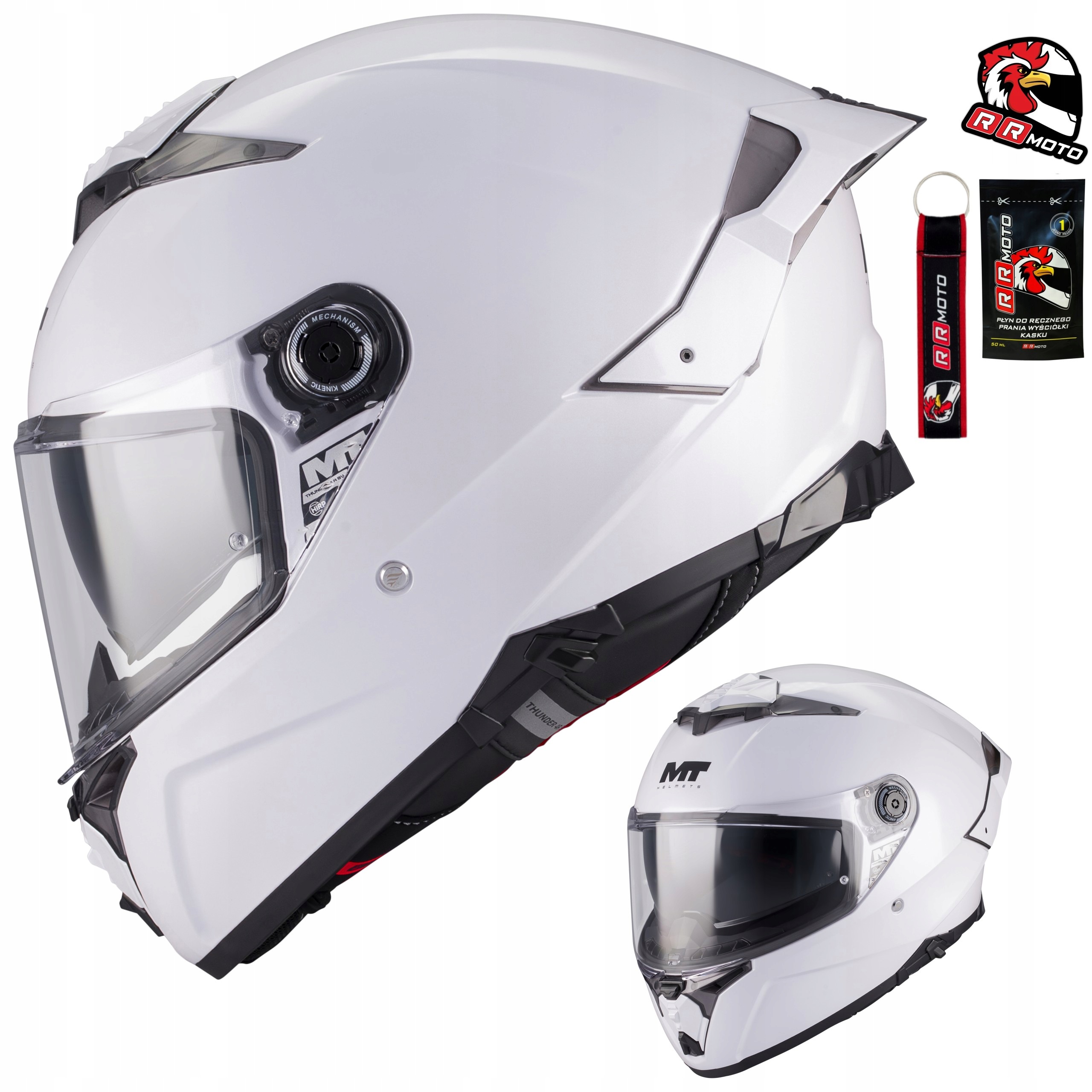 Motocyklová prilba Mt Thunder 4 R Sv Pure A0 Gloss biela Darčeky Blenda