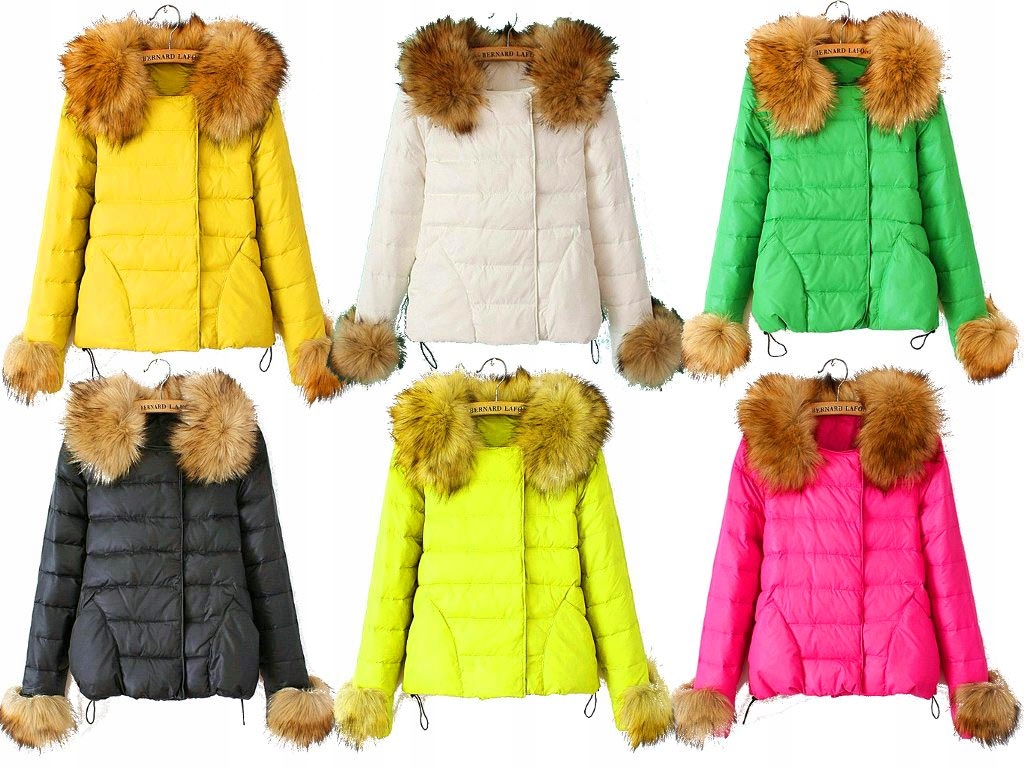 

Kurtka Chanelka Pikowana Puchowa Odpinane Futro XL