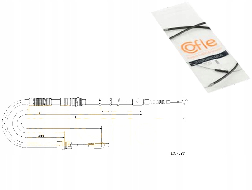 трос тормоза ручного Audi Cofle