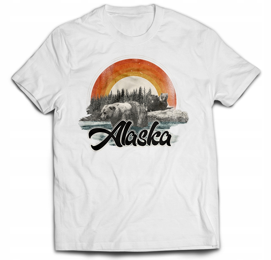 

T-shirt Niedźwiedź Alaska Potok Natura Grizzly XL