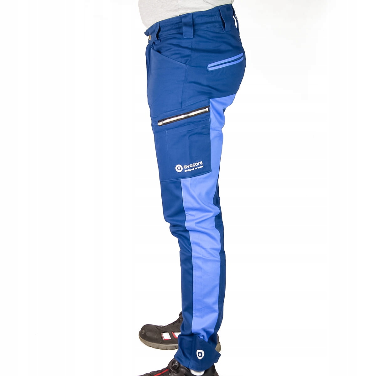 Spodnie do pasa robocze Tubbos niebieskie bawełna stretch r. 46