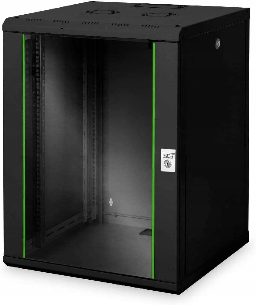 Szafa Rack Digitus DN19 16U 6/6 Sw Wisząca 100kg