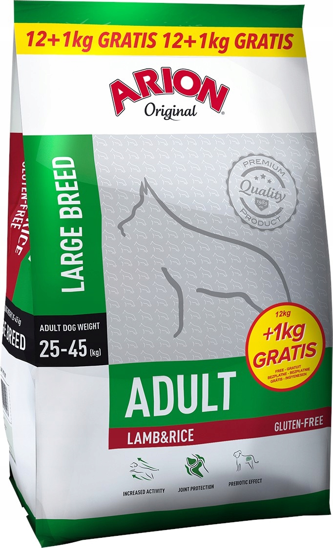 Arion Adult Large Lamb & Rice sucha karma dla psa 12 kg 1 kg