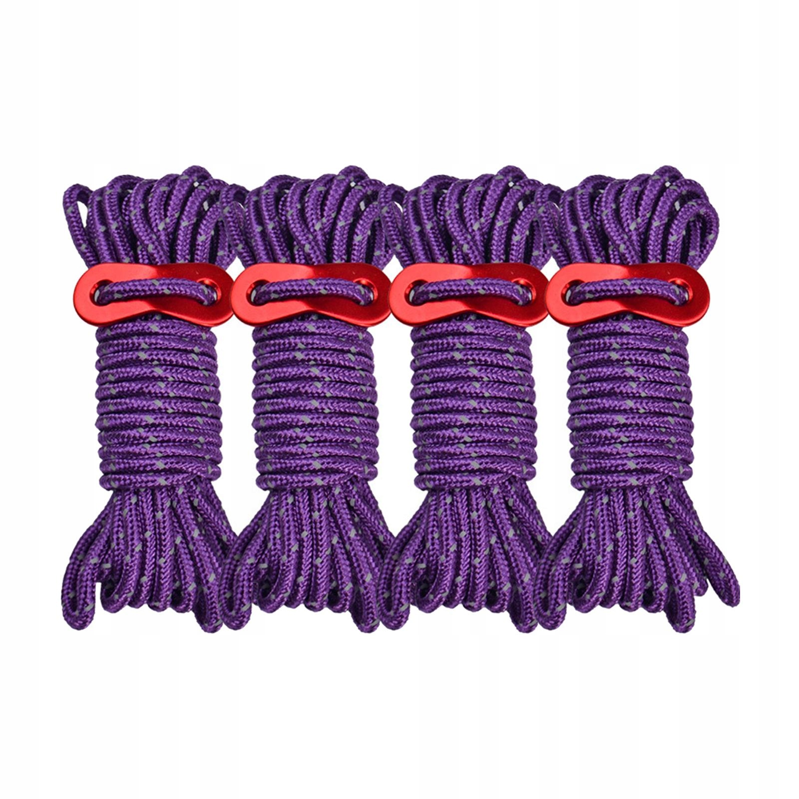 4 Pcs Guy Ropes, Thick Reflective Paracord, Paracord Nylon Rope with Purple