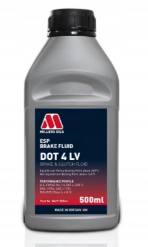 Millers Esp Brake Fluid DOT4 LV 500ML Do Systemów Abs Esp