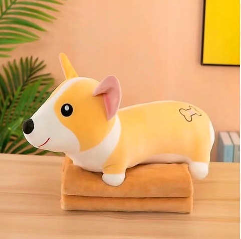 

Poduszka Z Kocem 2w1 maskotka piesek Corgi inu