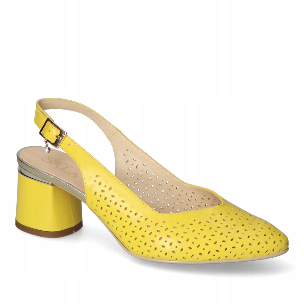Dámské sandály Sala Žluté Lico Kožené 38