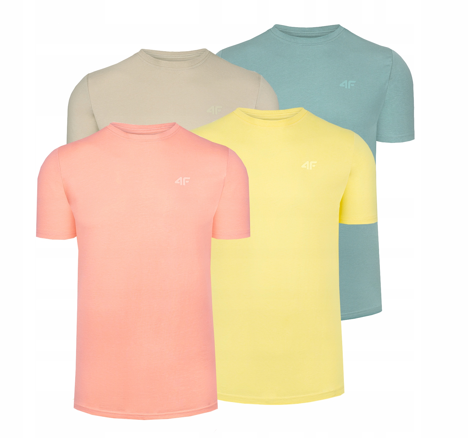 

4F Zestaw Koszulka Męska T-shirt 4 sztuki