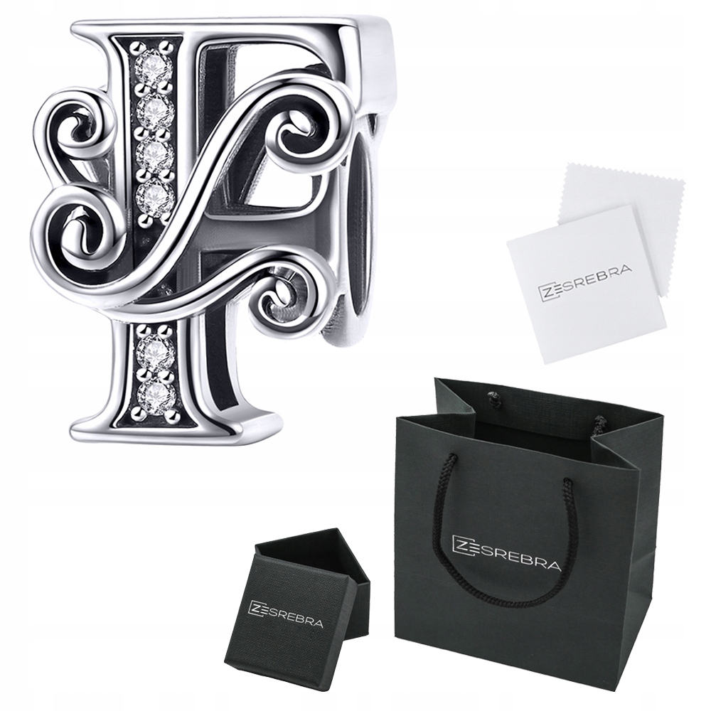 

Charms Litera F do Pandora srebro 925 S925