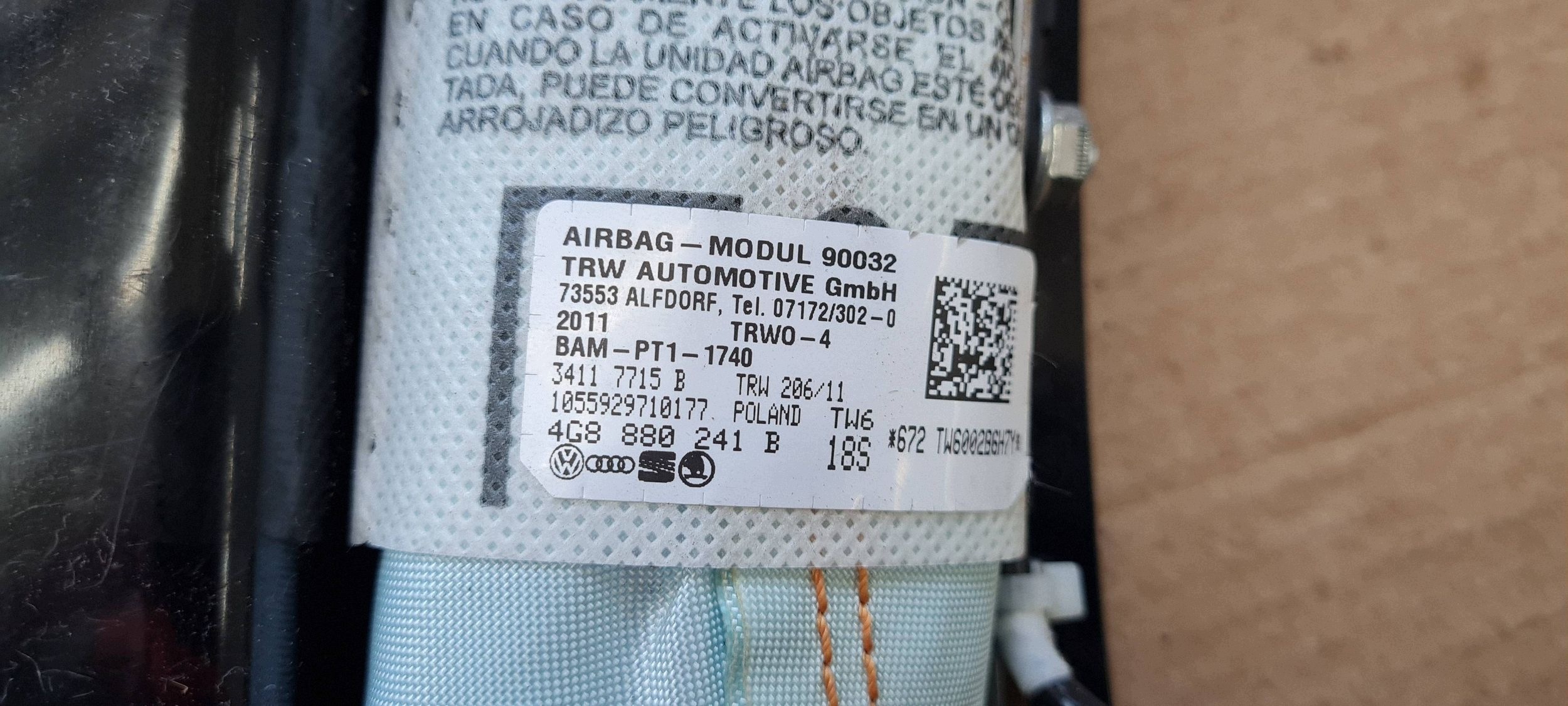 A6 C7 4G seat airbag airbag left left front ORG 4G8880241B A7 4G