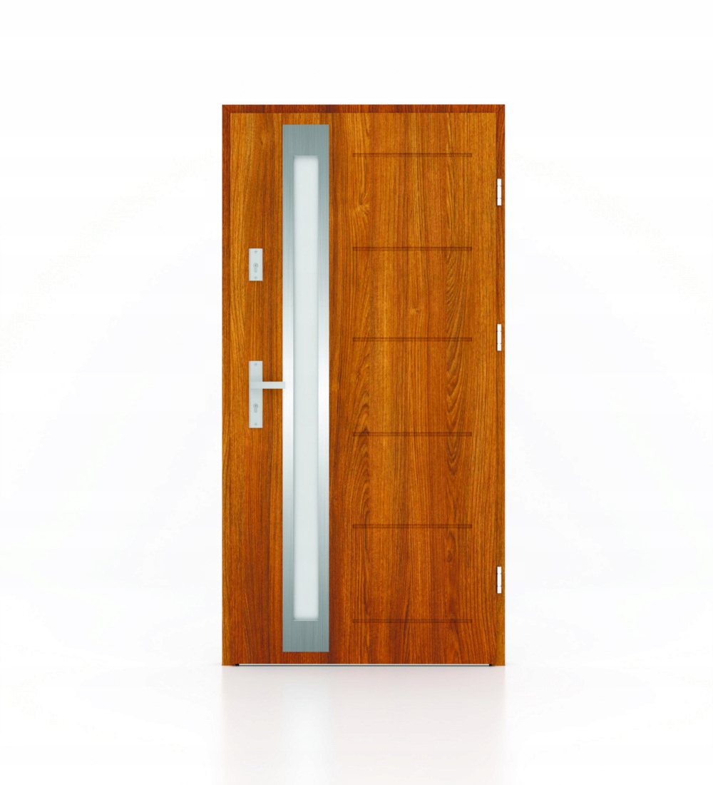 Drzwi zewnętrzne stalowe 90/55 ZŁOTY DĄB PIASKOW.