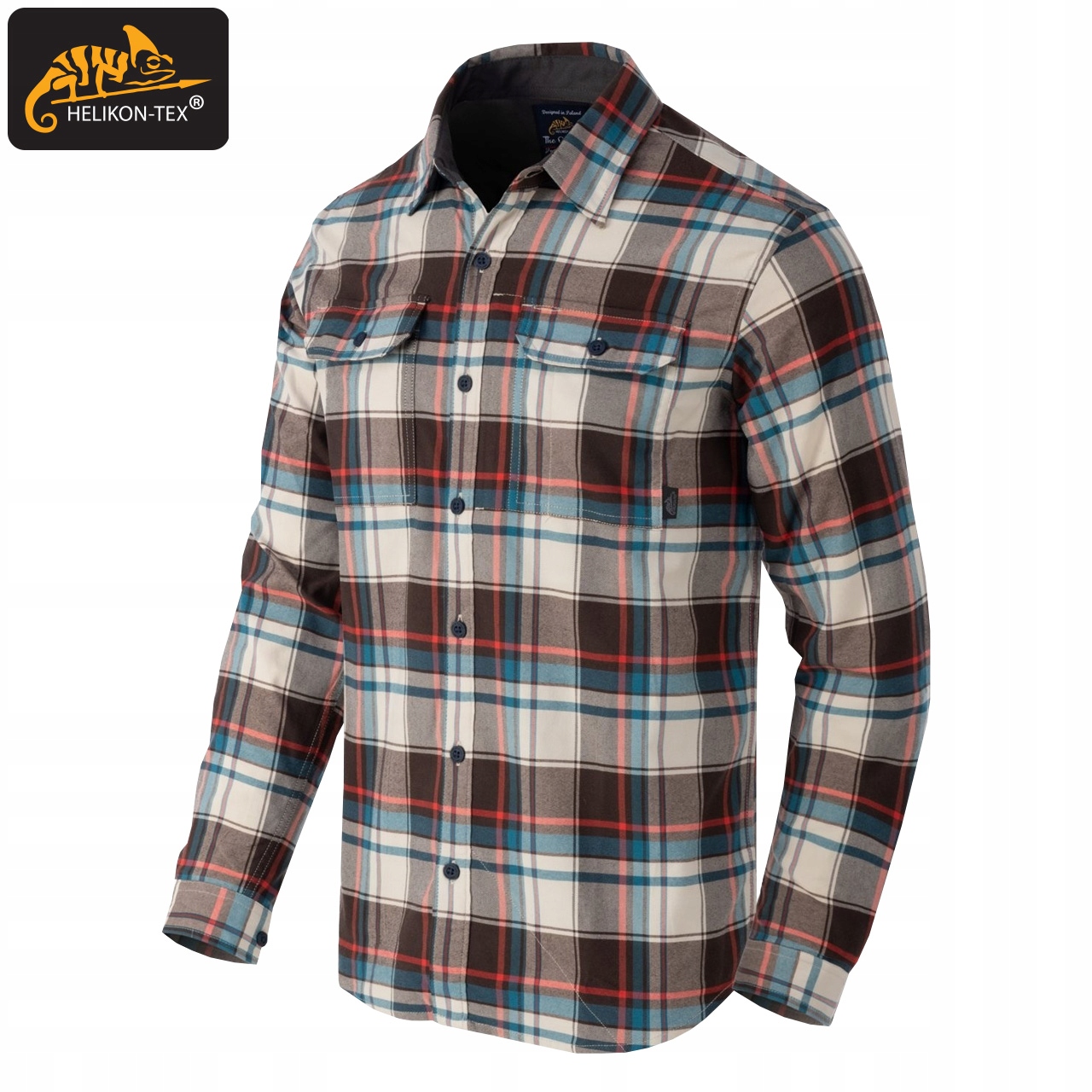 Koszula w Krate Flanelowa Męska HELIKON Casual Taktyczna na co Dzień XS Rozmiar XS