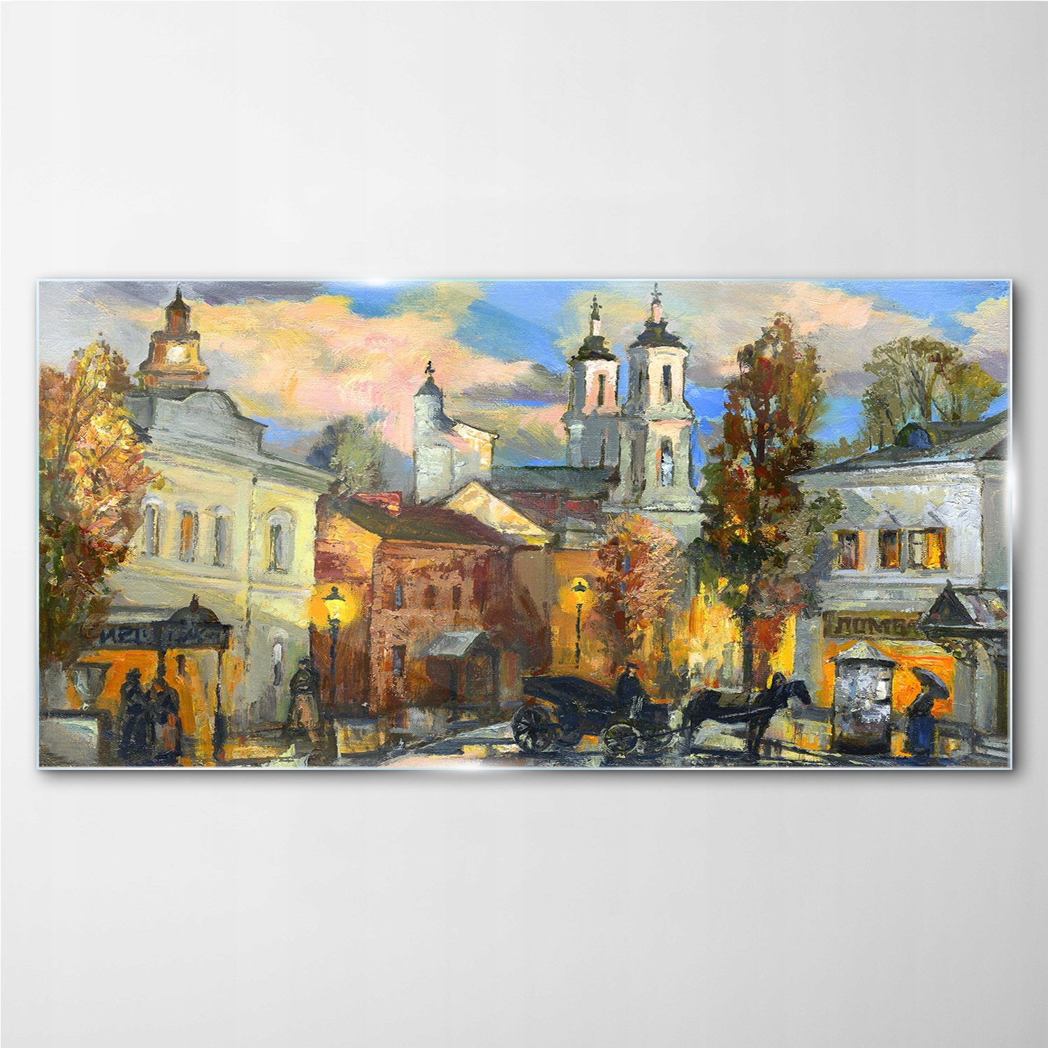 

Nowoczesny obraz szklany z nadrukiem Miasto 100x50