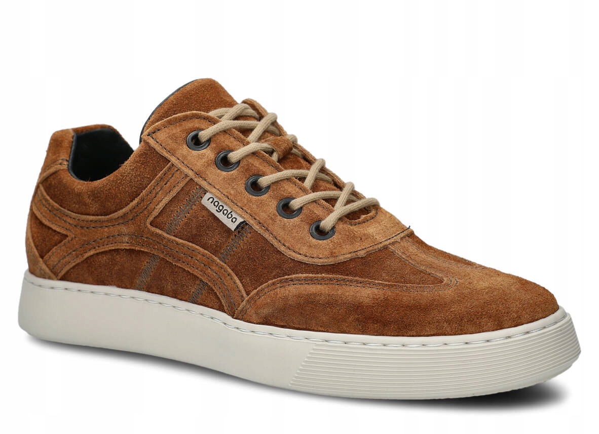 Nagaba 427 Rudý Velur Vosk – Pohodlné Pánské Kožené Polobotky