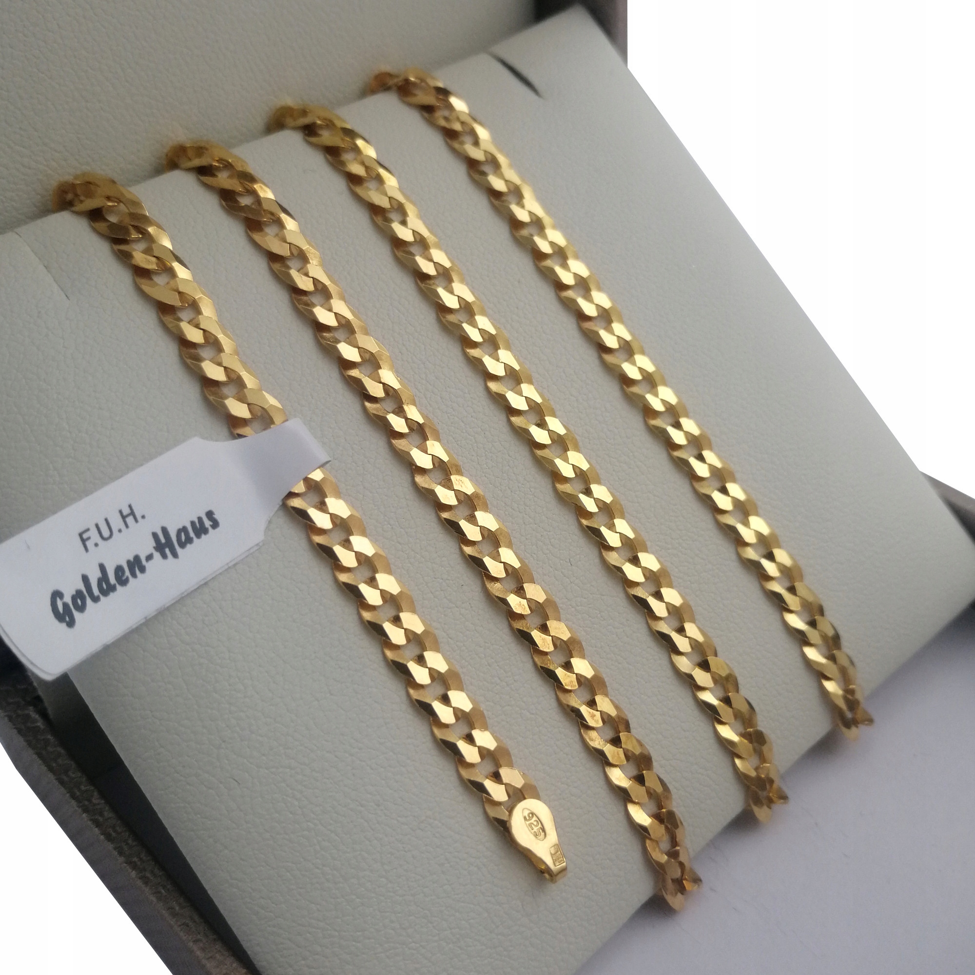 

Łańcuszek Pancerka Srebro 925+24 Karaty 60CM 4,7MM